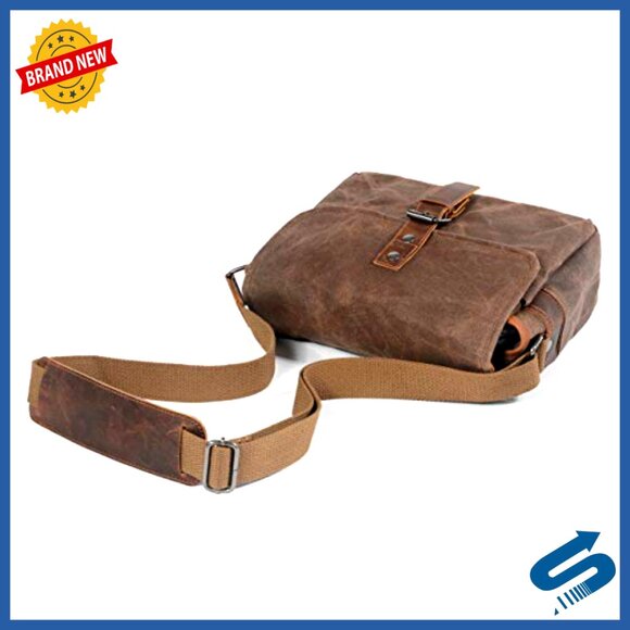 Vintage Wax Canvas Camera Messenger Bag Waterproof Padded SLR DSLR Case - Picture 4 of 7